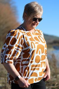 Foil Swing Volume Sleeve Top