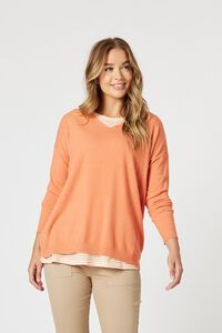 Threadz Isabella Knit with Stripe Cami