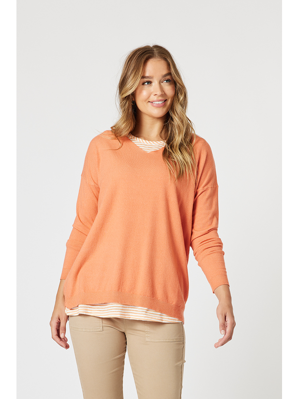 Threadz Isabella Knit with Stripe Cami