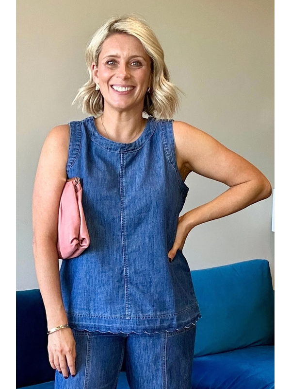 Threadz Charli Denim Top