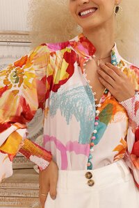 Iris Maxi Sophia Balloon Sleeve Top