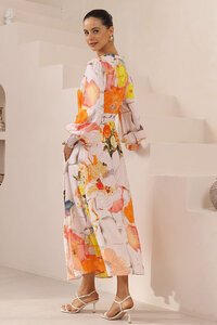 Iris Maxi Hibiscus Maxi Dress