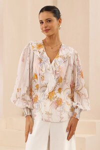 Iris Maxi Poet Frill Top