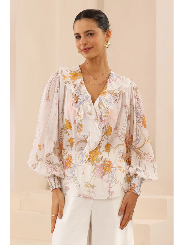 Iris Maxi Poet Frill Top