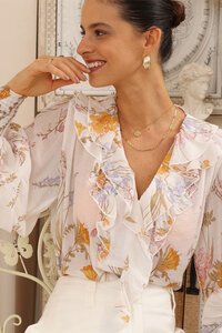 Iris Maxi Poet Frill Top