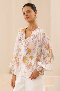 Iris Maxi Poet Frill Top