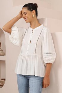 Iris Maxi Boho Pintuck Blouse