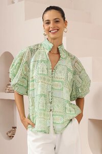 Iris Maxi Tile Patchwork Blouse