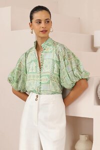 Iris Maxi Tile Patchwork Blouse