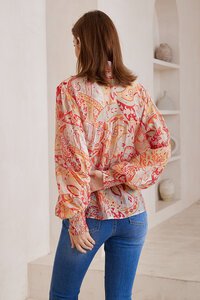Iris Maxi Paisley Lace Trim Shirt