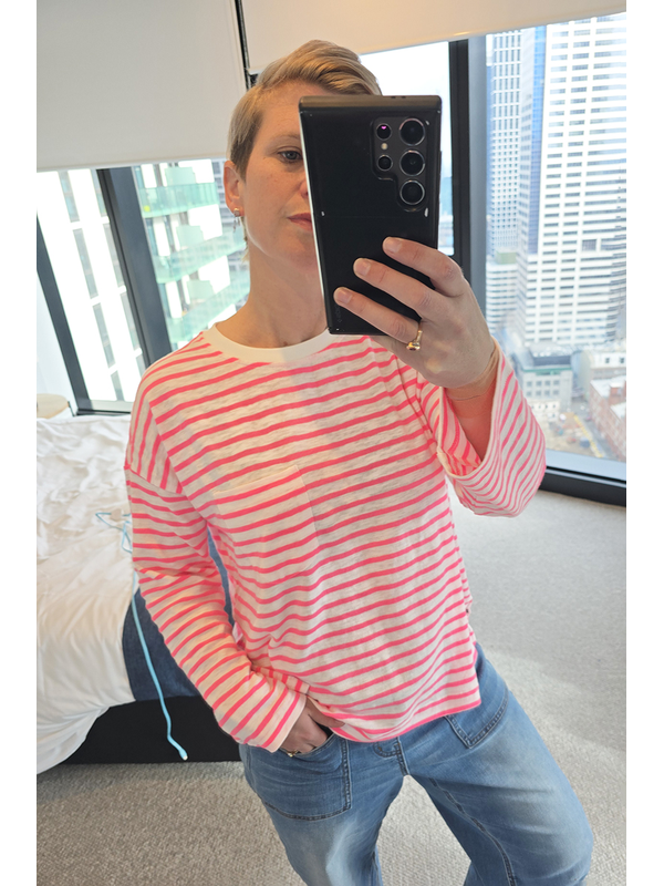 Stella + Gemma Electric Candy Drop Shoulder Tee