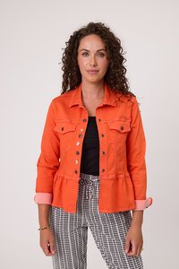 Classified Drill Jacket With Brooch Detail
