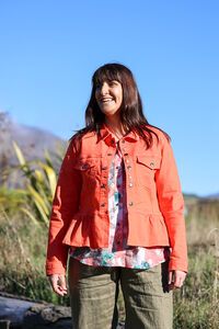 Classified Drill Jacket With Brooch Detail