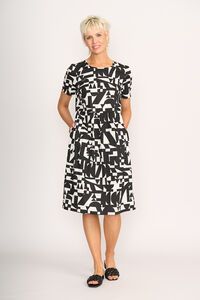 Foil Back Keyhole Dress