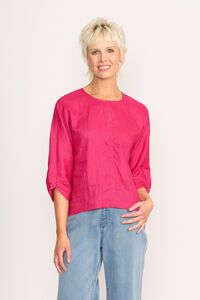 Foil Plain Plot Twist Top