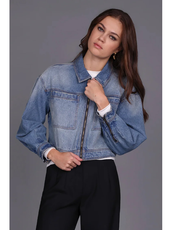 Storm Denim Crop Jacket