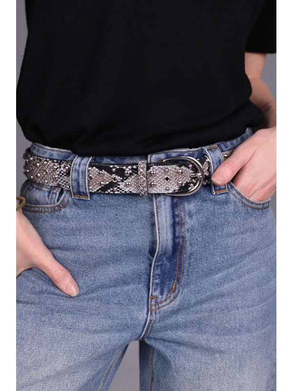 Storm Snake Effect Stud Belt