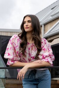 Seeking Lola Pink Splash Magnificent Top