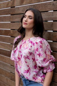 Seeking Lola Pink Splash Magnificent Top