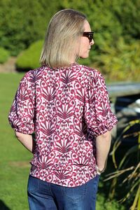 Seeking Lola Plum Vacation Top