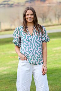 Seeking Lola Swirl Vacation Top