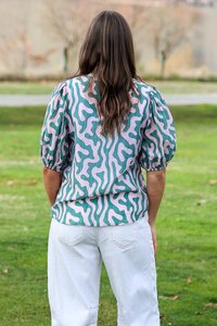 Seeking Lola Swirl Vacation Top