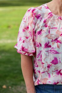 Seeking Lola Pink Splash Magnificent Top