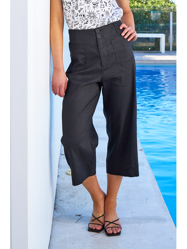 Oh Three Wide Leg Mid Length Pant