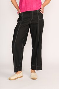 Oh Three Wide Leg Contrast Stitch Pant