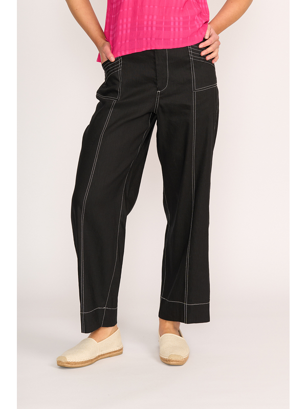 Oh Three Wide Leg Contrast Stitch Pant