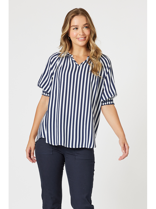 Threadz Harlequin Stripe Top