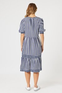 Threadz Harlequin Stripe Tier Dress