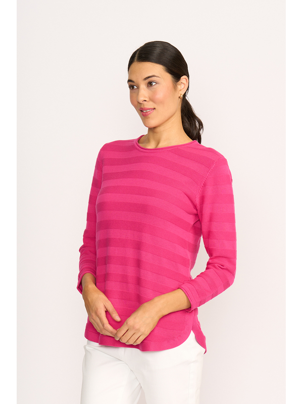 Foil Stripe Scoop Jumper