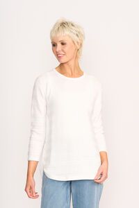 Foil Stripe Scoop Jumper
