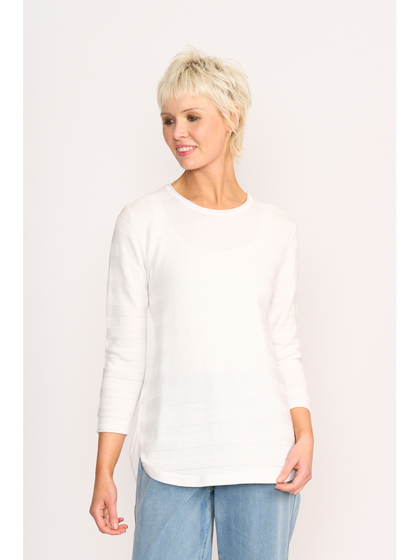 Foil Stripe Scoop Jumper