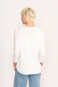 Foil Stripe Scoop Jumper