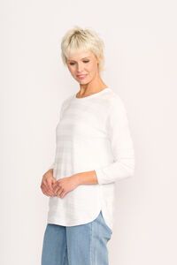 Foil Stripe Scoop Jumper