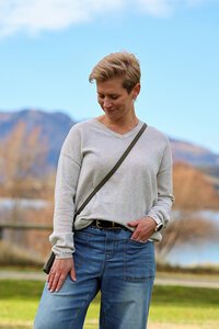 Foil Easy Fit V Sweater
