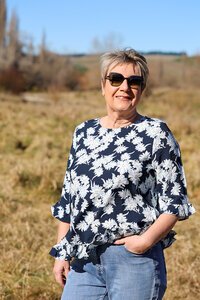 Foil Scoop Hem Top
