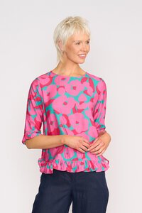 Foil Scoop Hem Top