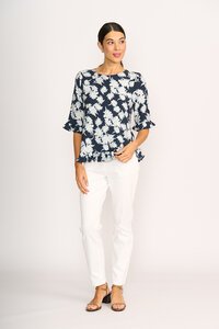 Foil Scoop Hem Top