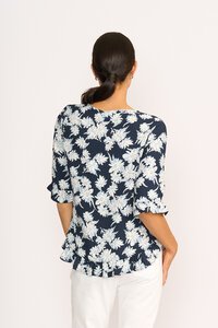 Foil Scoop Hem Top