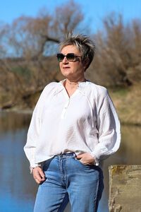 Foil Just Chillin' Stripe Top