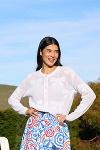 Foil Bunch Of Bows Cardigan