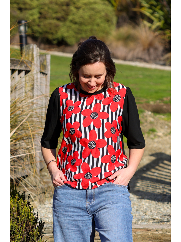 Memo Combo Elbow Sleeve Top