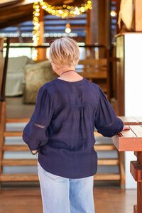 Oh Three Check + Lace Blouse