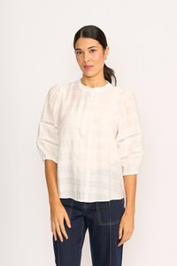Oh Three Check + Lace Blouse