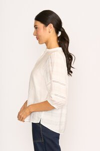 Oh Three Check + Lace Blouse