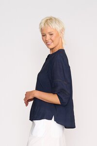 Oh Three Check + Lace Blouse