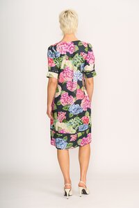 Foil Print Trim Time Dress